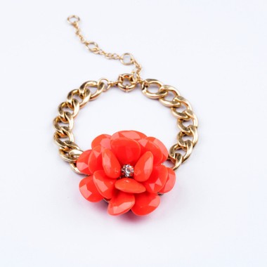 Wholesale Fashion Bracelet Sparkle Crystal Rhinestone Flower Chain Bracelet BCH00055