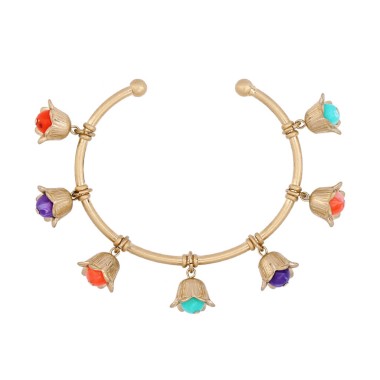Wholesale Fashion Bracelet Colorful Flower Cuff Bracelet BCB00005