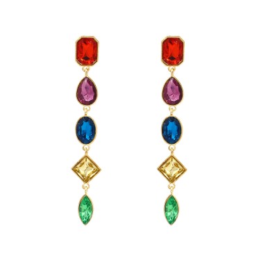 Sparkle Colorful Rhienstone Tassel Earring EDE00382
