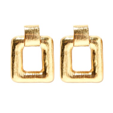Exaggerated Geometric Square Stud Earring EDE00387