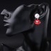 Fashion Lovely Shiny Red Lip Pearl Stud Earring ESE00012