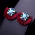 Fashion Sparkle Crystal Rhinestone Flower Tassel Stud Earring ESE00018