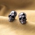 Ash Black Punk Style Skull Stud Earring ESE00020