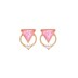 Fashion Geomestric Triangle Rhinestone Pearl Circle Stud Earring ESE00021