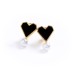 Fashion Velvet Heart Shiny Pearl Stud Earring ESE00023