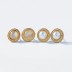 Fashion Wheat Circle Pearl Opal Stone Stud Earring ESE00028