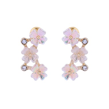 Fashion Lovely Blooming Rhinestone Flower Stud Earring ESE00034