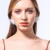Fashion Sparkle Crystal Rhinestone Feather Stud Earring ESE00040
