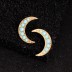 Lovely Rhinestone Moon Stud Earring ESE00058