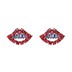 Lovely Full Rhinestone Red Lip Stud Earring ESE00060