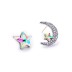 Fashion Sparkle Crystal Rhinestone Star Moon Stud Earring ESE00072