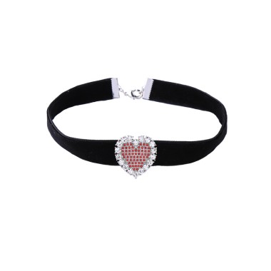 Fashion Choker Necklace Crystal Heart Necklace NCK00008