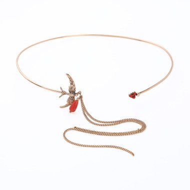 Fashion Choker Necklace Tassel Pendant Necklace NCK00014