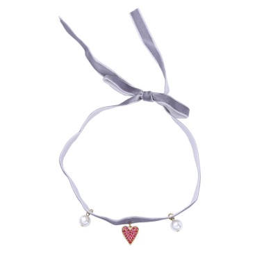 Fashion Choker Necklace Love Heart Pearl Pendant Necklace NCK00021