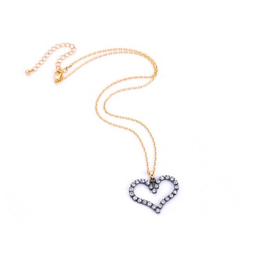 Fashion Necklace Sparkle Crystal Heart Love Pendant Necklace NPD00026