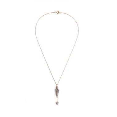 Vintage Necklace Sparkle Crystal Rhinestone Heart Pendant Necklace NPD00044