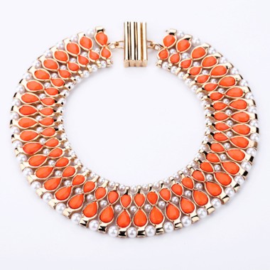 Fashion Jewelry Collar Beads Statment Necklace NSN00025