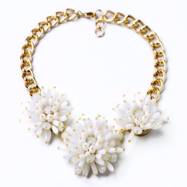 Unique Blooming Flower Statement Necklace NSN00239