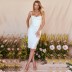 Women Party Dress Bodycon Knee Length Dress Sleeveless Sequins Lace Sexy Prom Strap Party Dress PMD00002