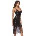 Women Party Dress Knee Length Dress Sleeveless Sequins Tassel Sexy Prom Strap Party Dress PMD00005