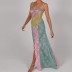 Women Party Dress Long Strap Dress Sleeveless Lace Flower Sexy Prom Party Dress PLD00002