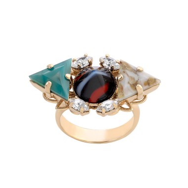 Fashion Ring Vintage Crystal Rhinestone Triangle Ring RG00010
