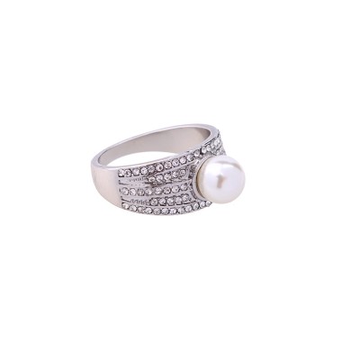 Fashion Ring Full Rhinestone Pearl Ring RG00020