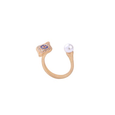Fashion Ring Lovely Rhinestone Evil Eye Pearl Ring RG00026