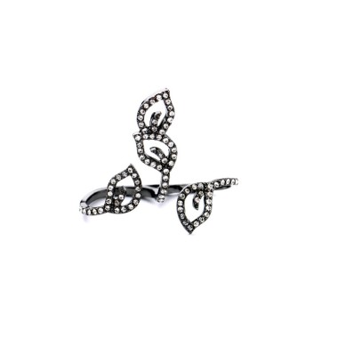 Fashion Ring Sparkle Rhinestone Leaf Ring RG00044