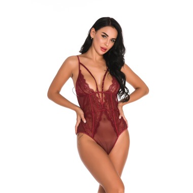 Wholesale Sexy Lingerie Breathable Lace Sexy Teddy Uniform SBT00051