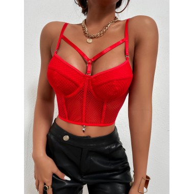 Wholesale Sexy Camisole Sexy Tops Sexy Camisette Mesh Bra Top SCS00007